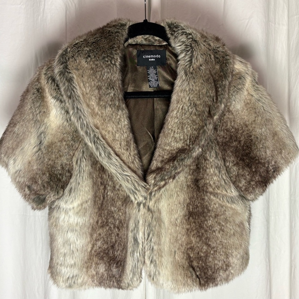 Chic Faux Fur Teddy Jacket - Brown